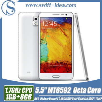 Hot 5.5" Qhd Mt6592 Octa Core 1GB+8GB Built in 13MP Camera 2014 Mobile Phone (N8800)